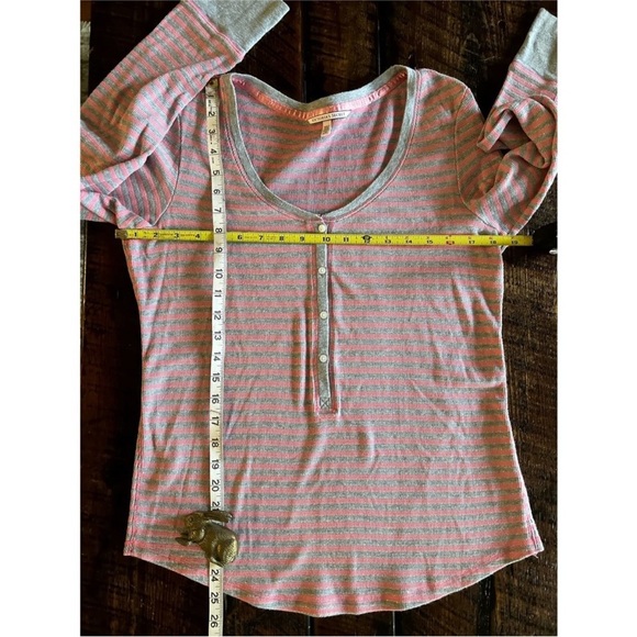 Victoria’s Secret Striped Pink and Gray Pajama Set with Eye Mask - Picture 2 of 10